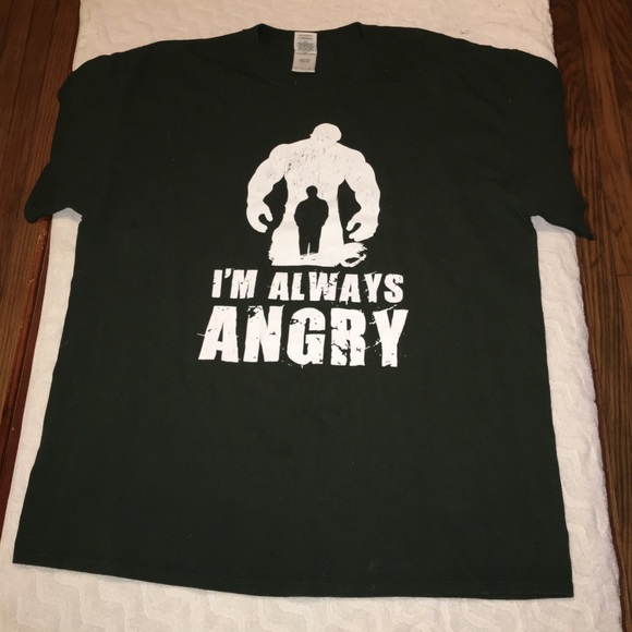 Gildan Other - Awesome Marvel Hulk “I’m Always Angry” t-shirt XL